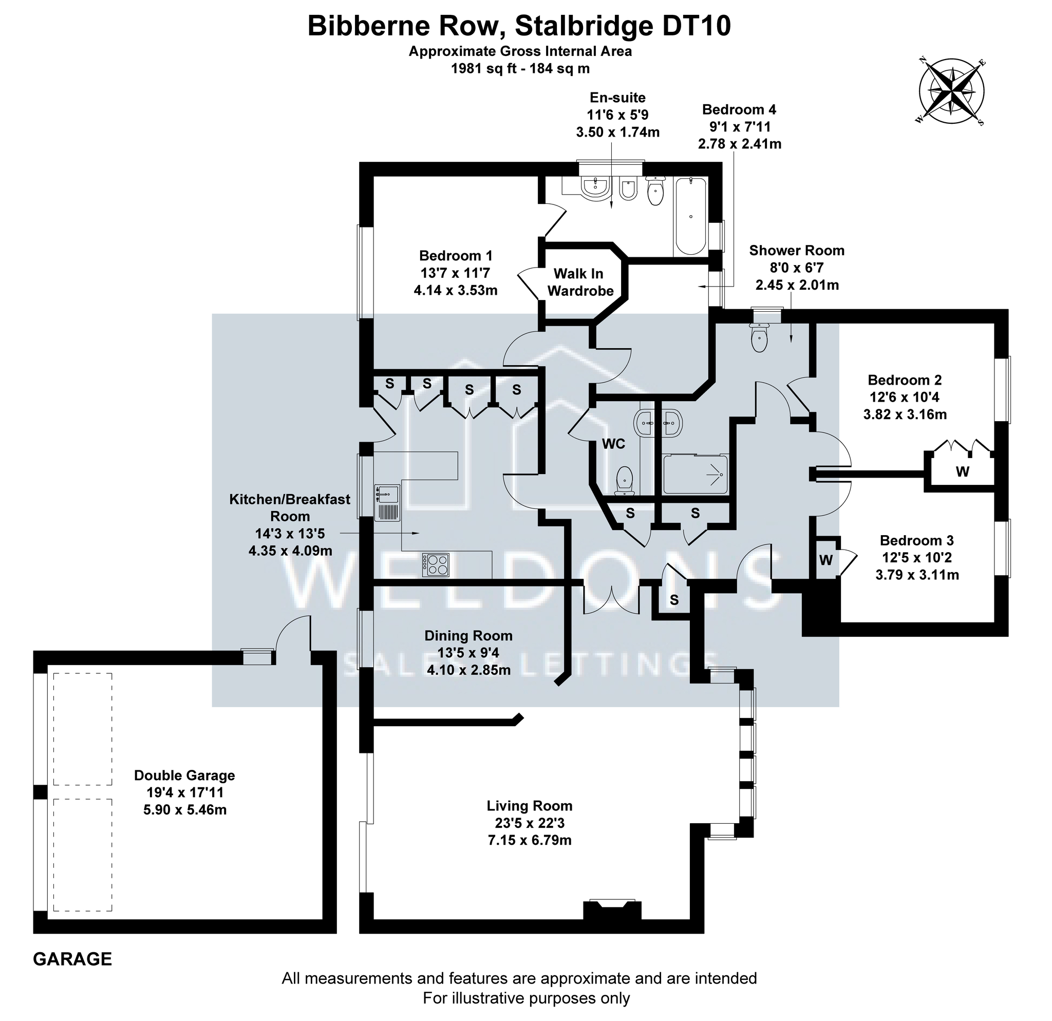 Floorplan for Bibberne Row, Lower Road, Dorset, Stalbridge