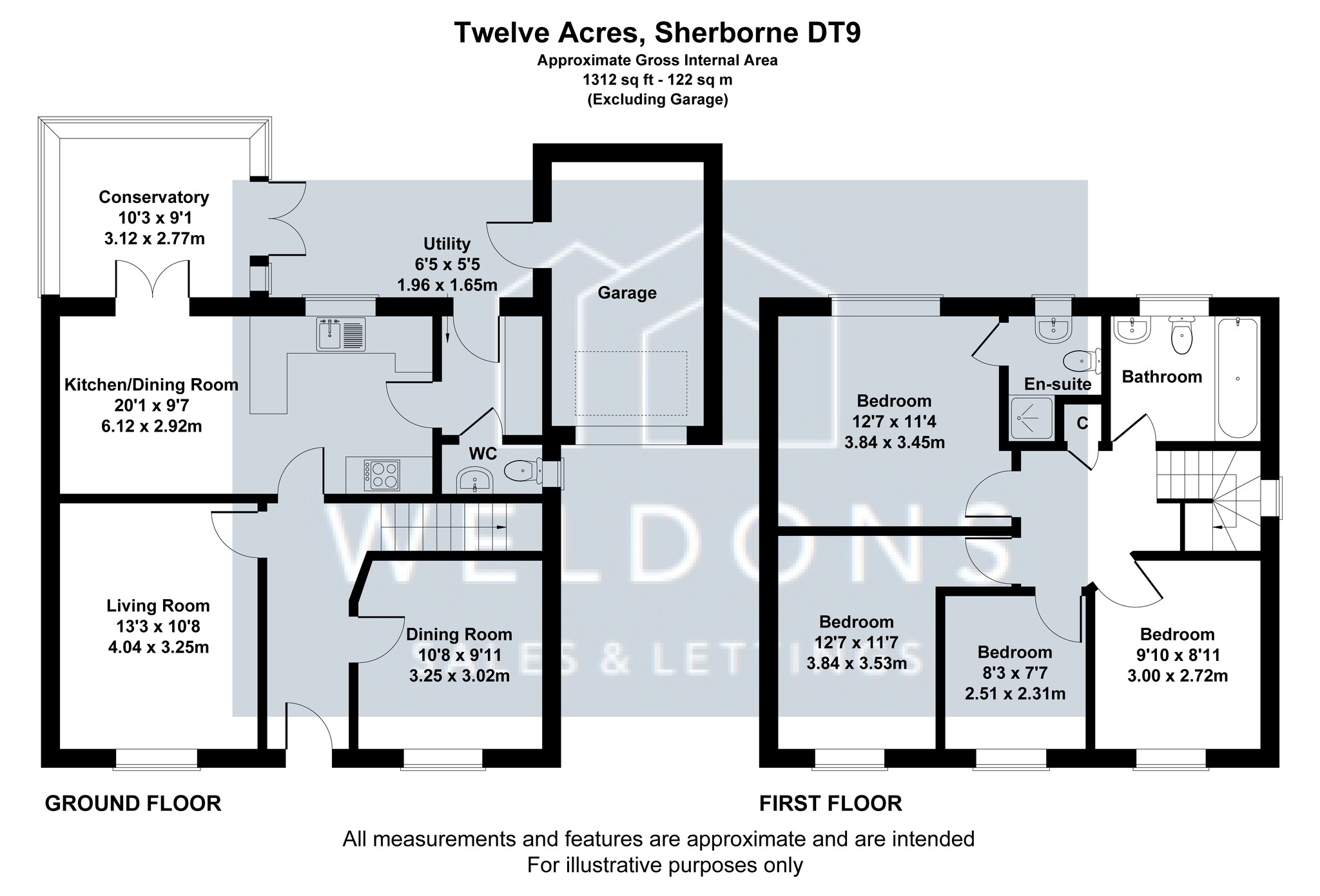 Floorplan for Twelve Acres, Dorset, Sherborne