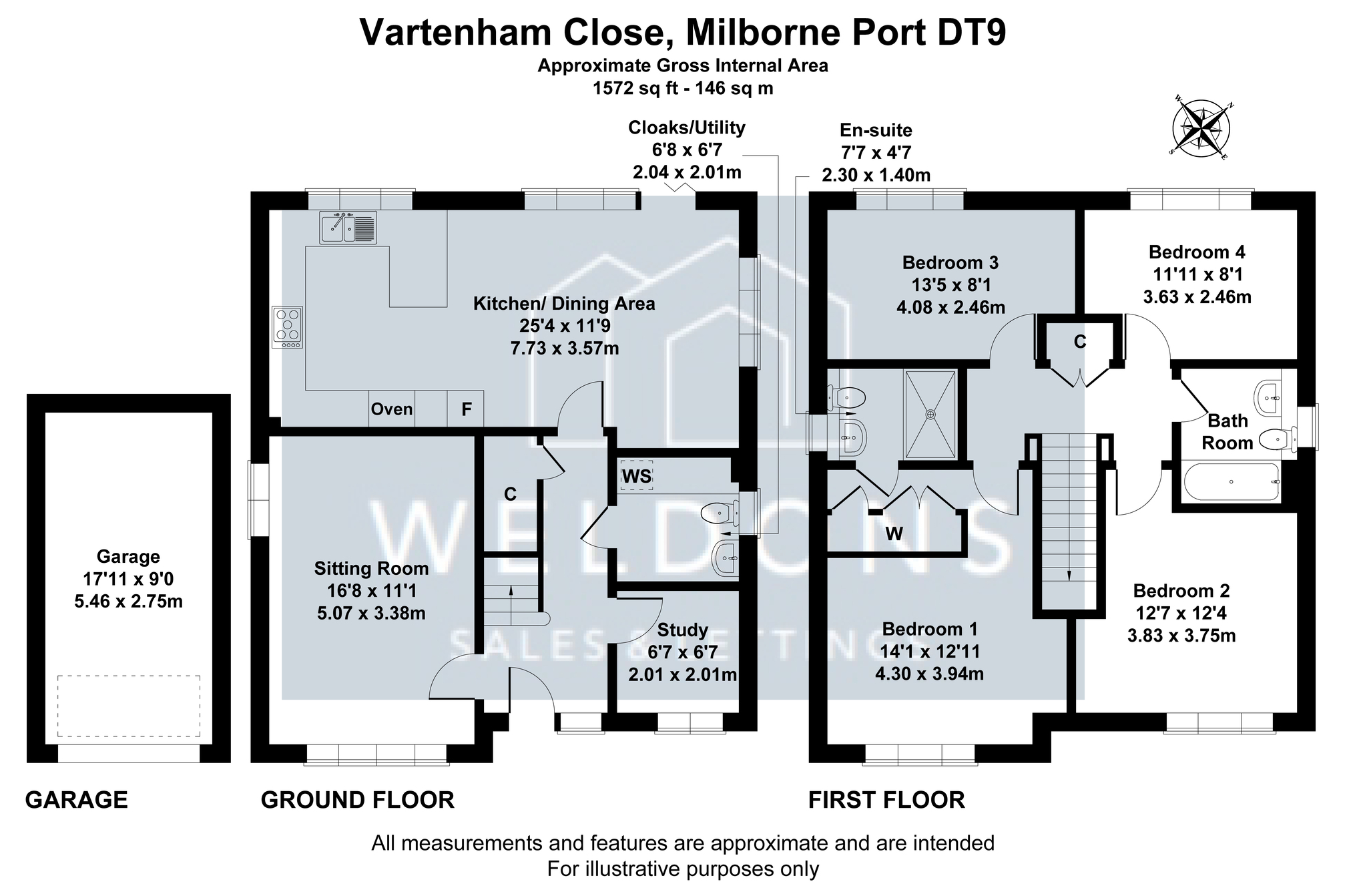Floorplan for Vartenham Close, Somerset, Sherborne