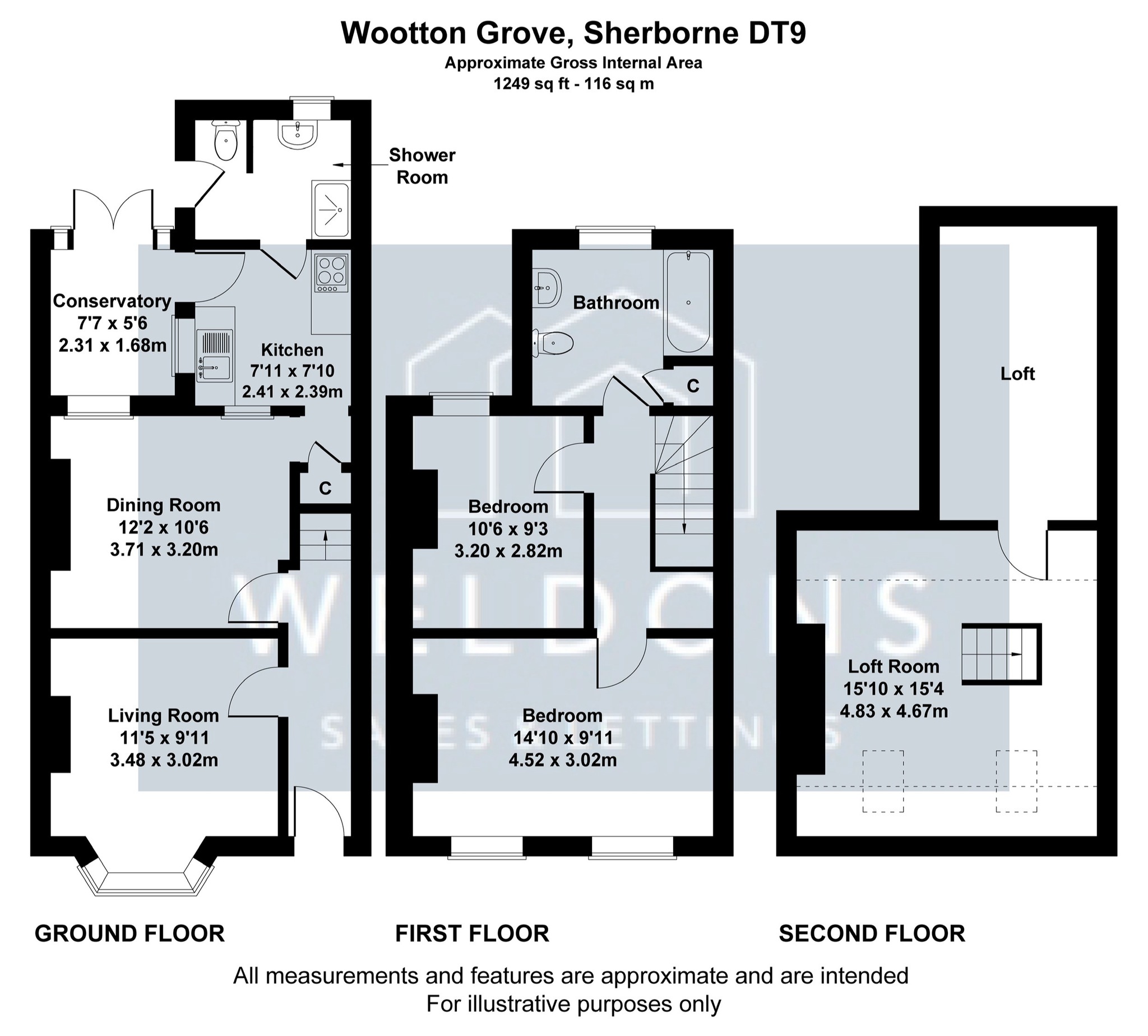 Floorplan for Wootton Grove, Dorset, Sherborne