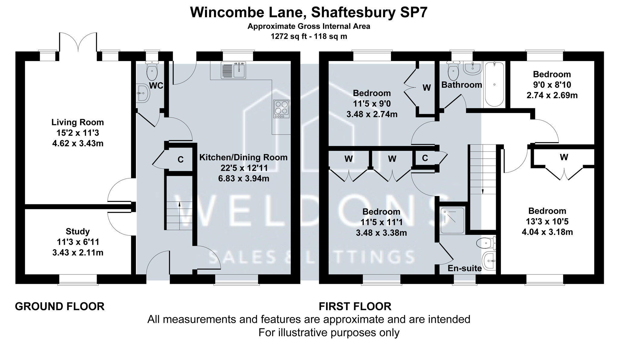 Floorplan for Wincombe Lane, Dorset, Shaftesbury