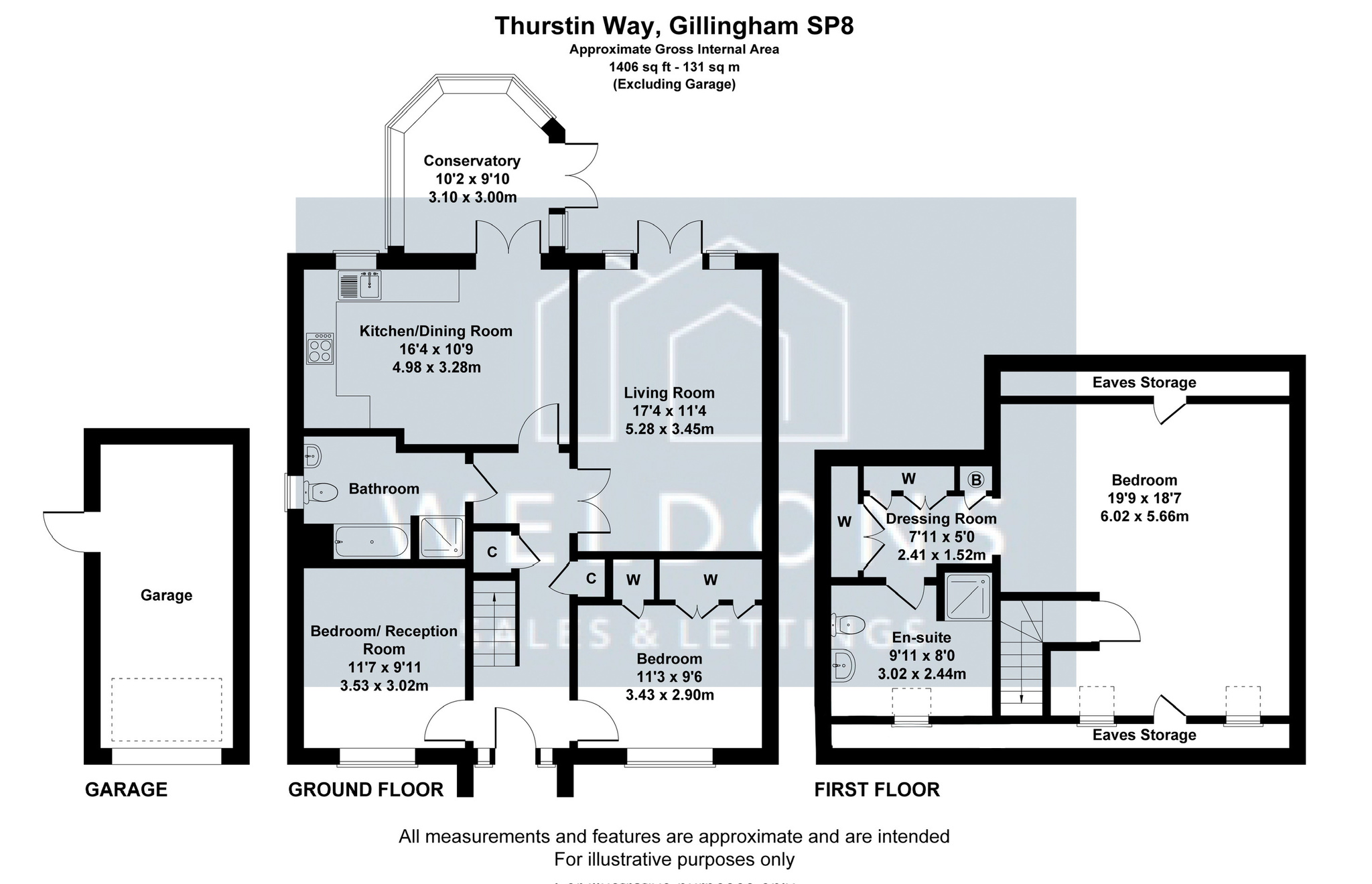 Floorplan for Thurstin Way, Dorset, Gillingham