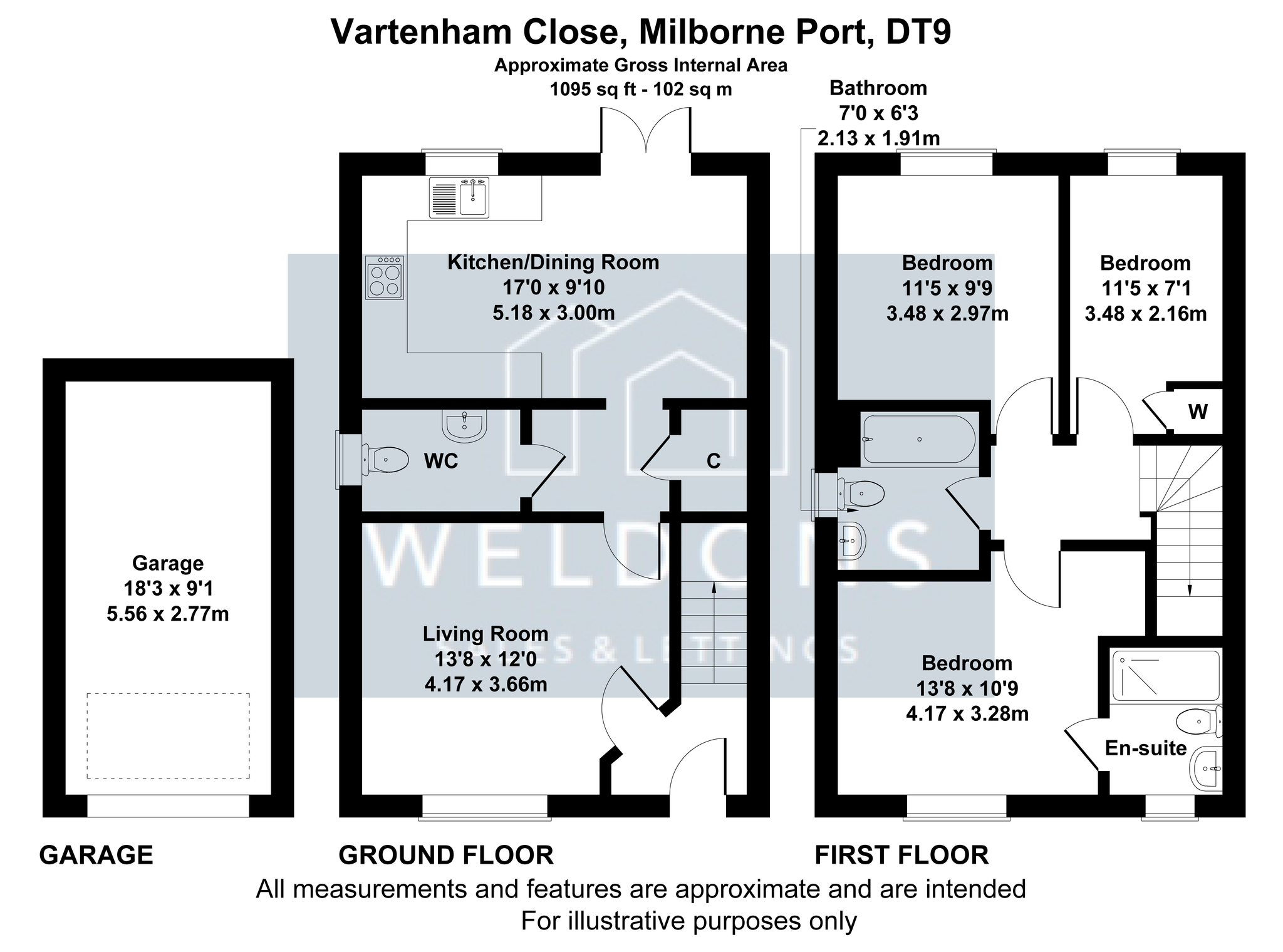 Floorplan for Vartenham Close, Somerset, Sherborne
