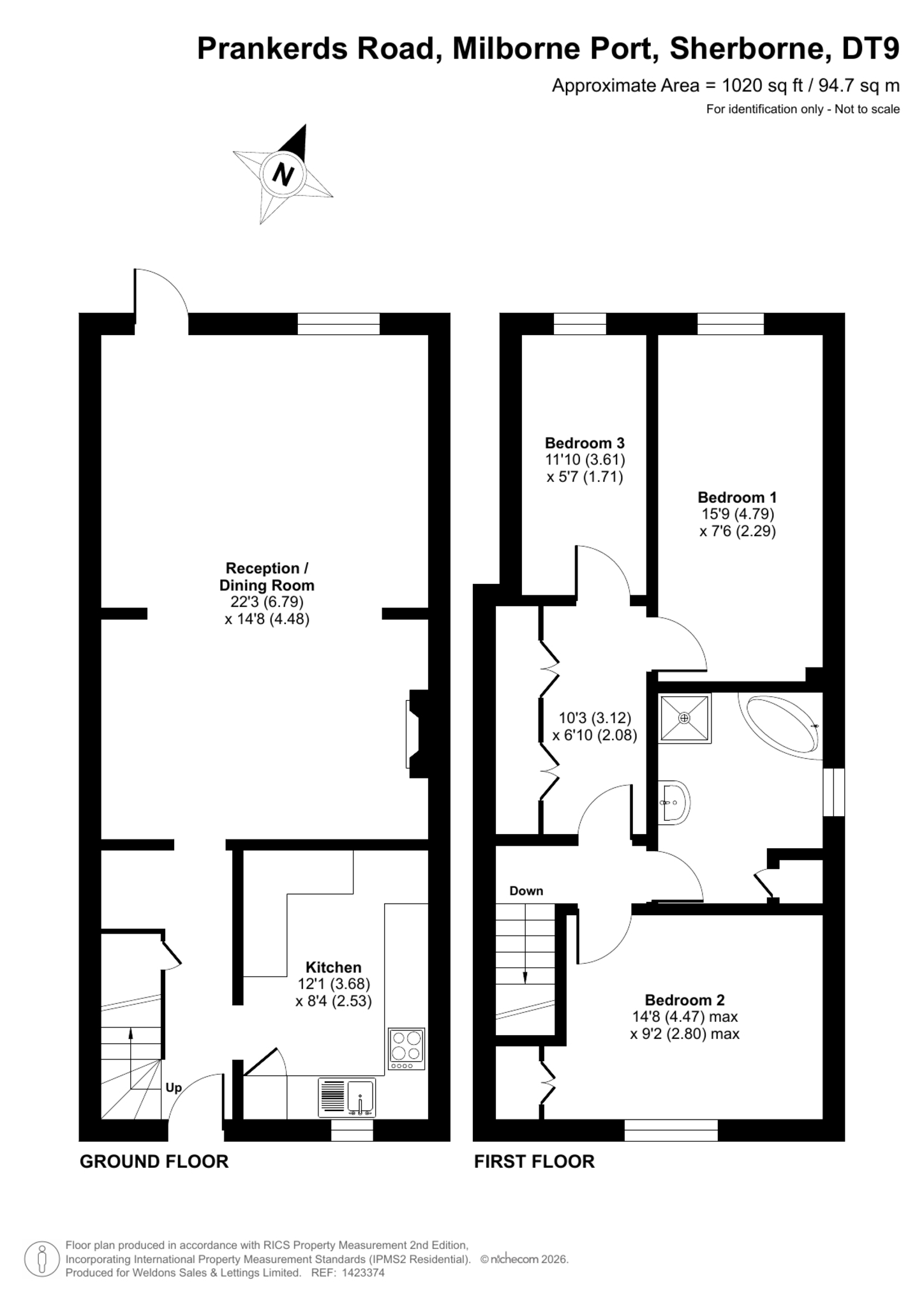 Floorplan for Prankerds Road, Milborne Port, SHERBORNE