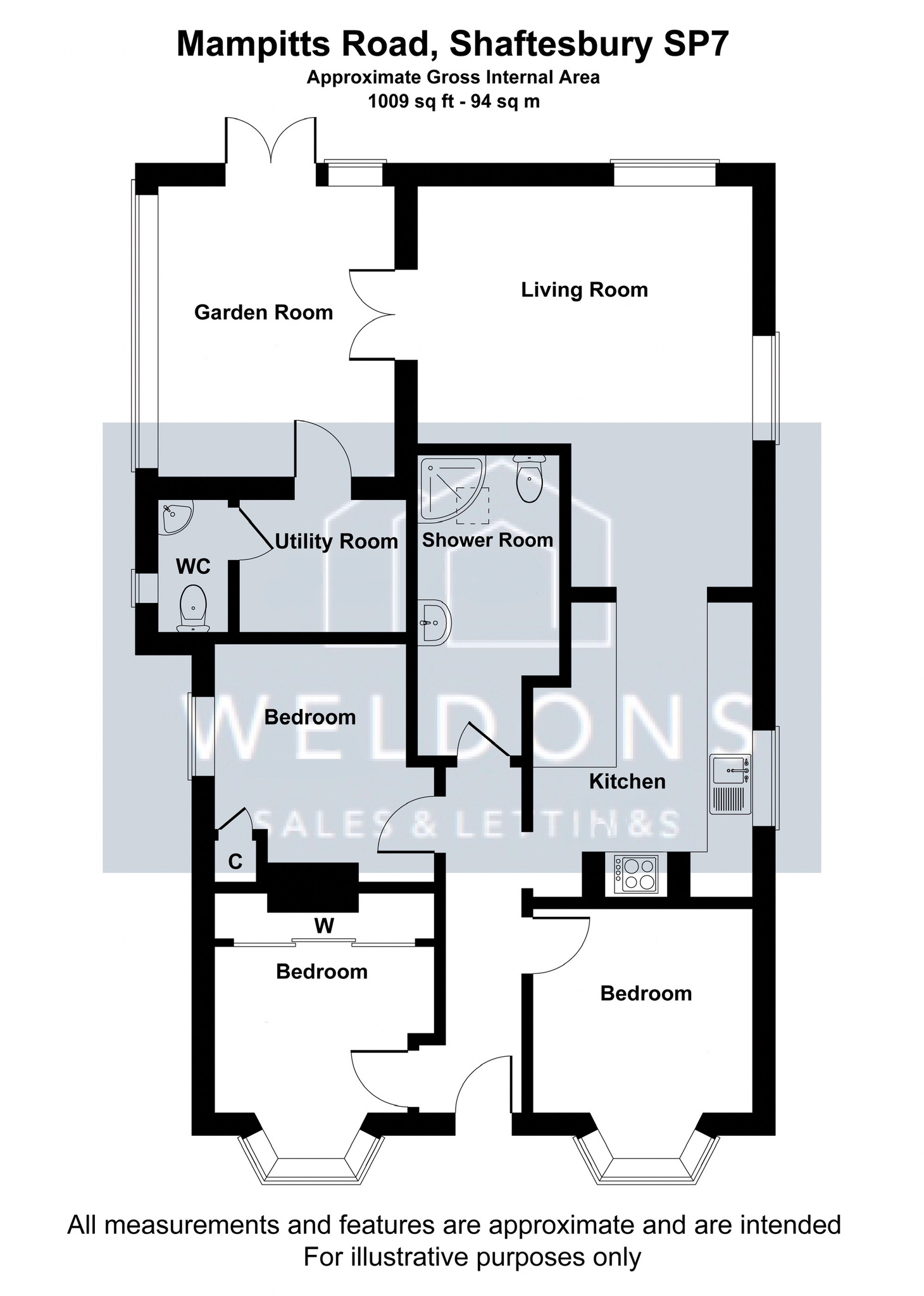 Floorplan for Mampitts Road, SHAFTESBURY