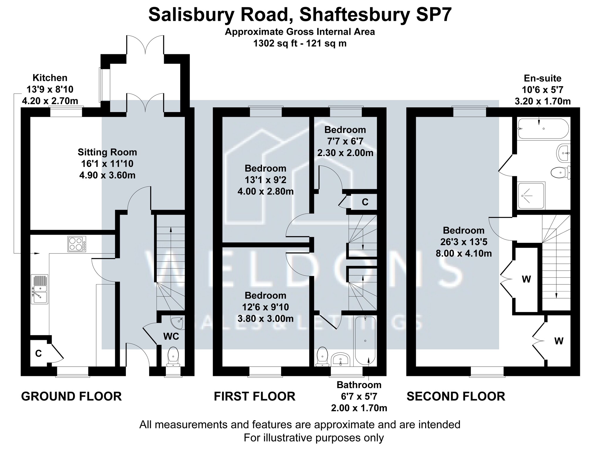 Floorplan for Dockham Bottom Salisbury Road, SHAFTESBURY