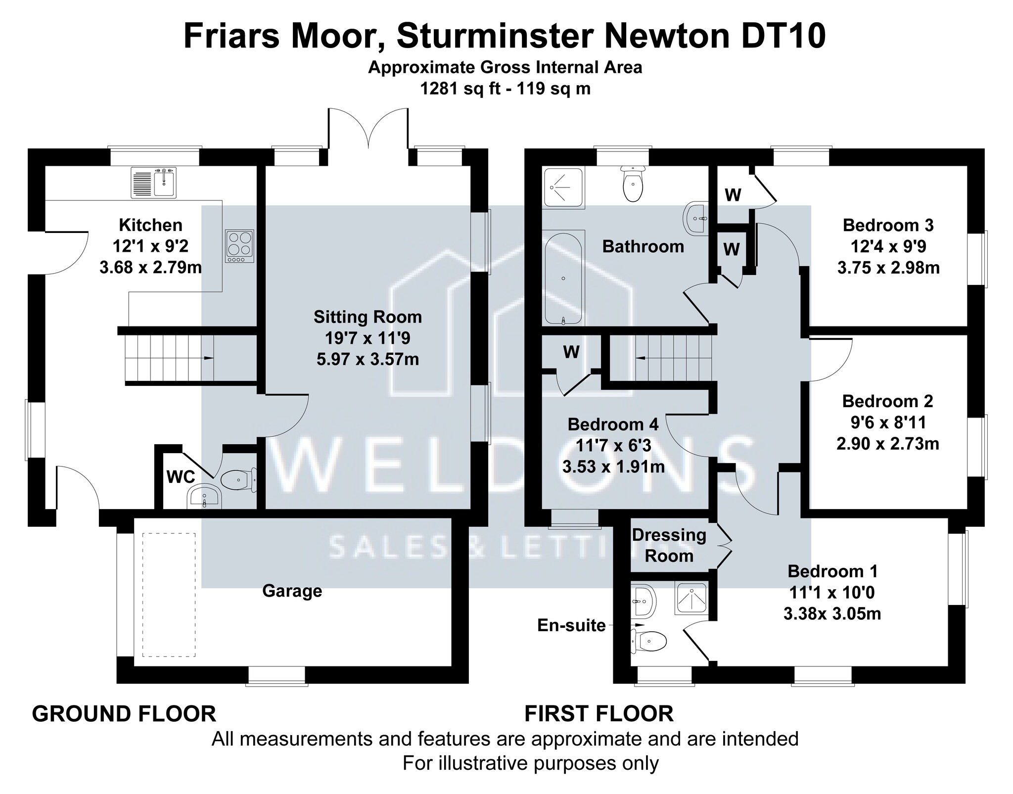 Floorplan for Clover House Friars Moor, STURMINSTER NEWTON