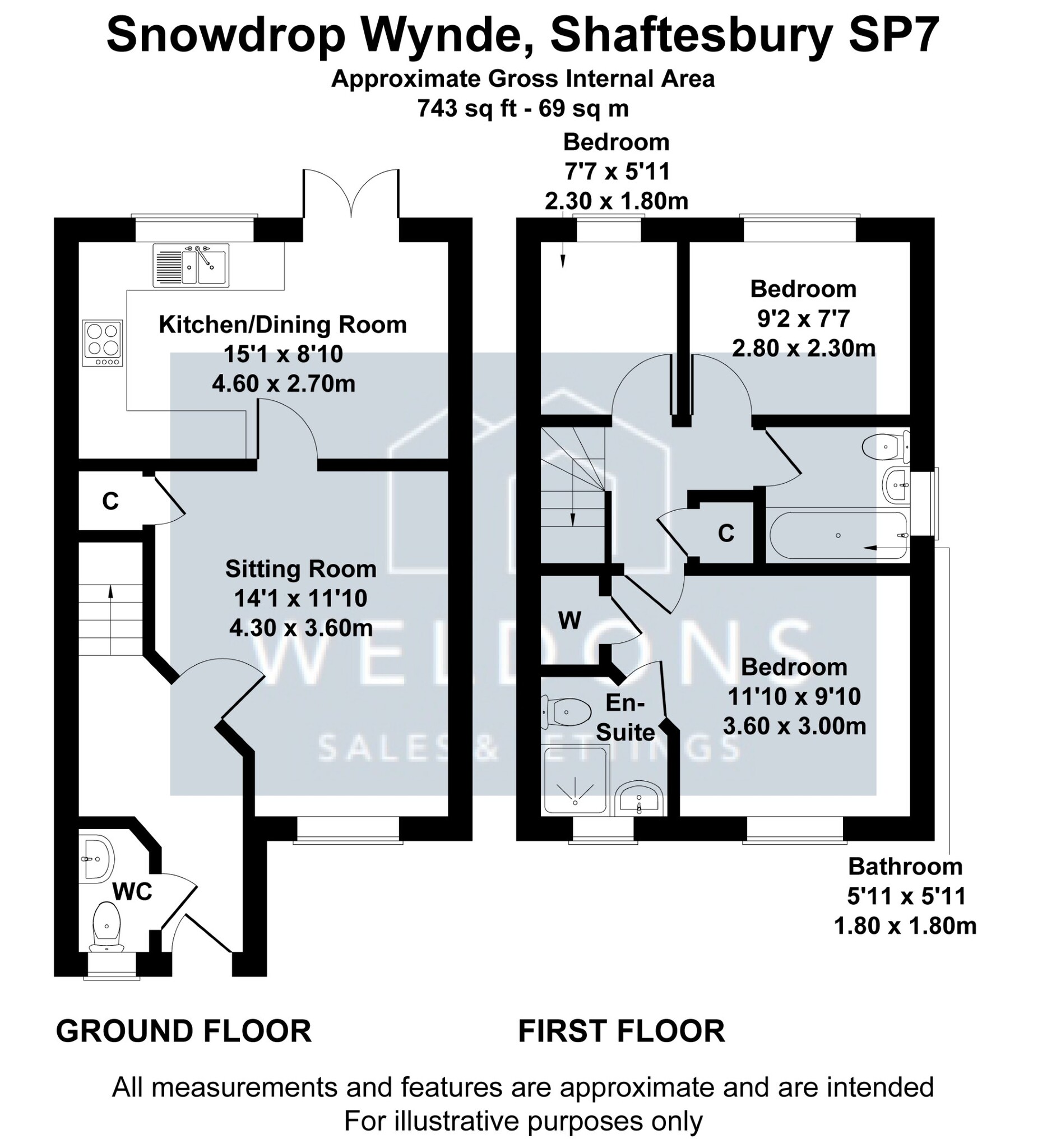 Floorplan for Snowdrop Wynde, Shaftesbury