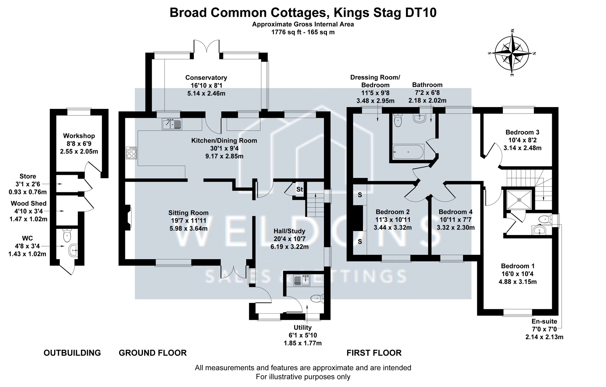 Floorplan for Broad Common Cottages, Kings Stag, STURMINSTER NEWTON