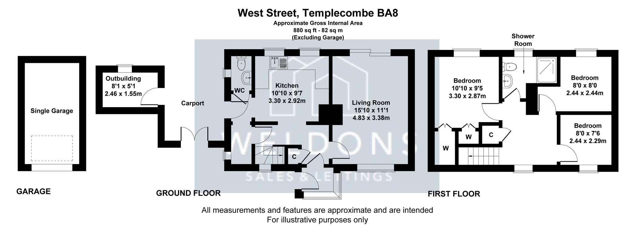 Floorplan for West Street, TEMPLECOMBE