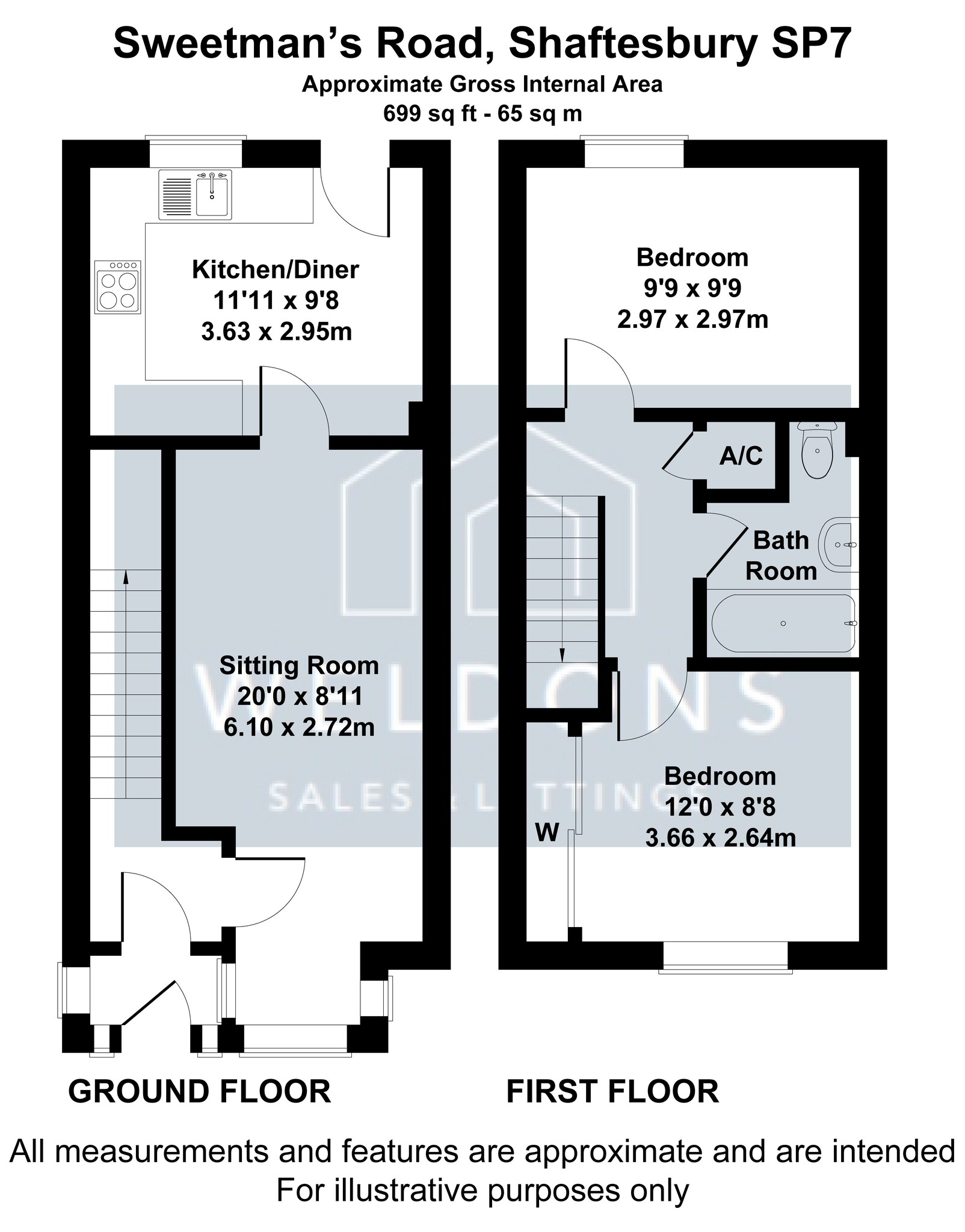 Floorplan for Sweetmans Road, SHAFTESBURY