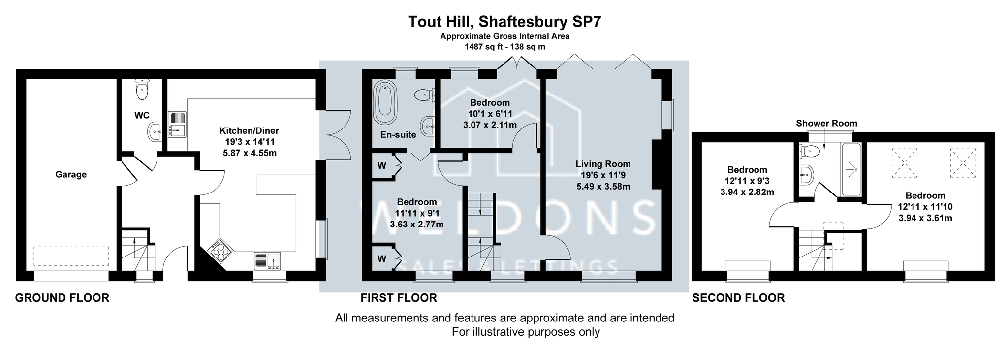Floorplan for Byzant Court Tout Hill, SHAFTESBURY