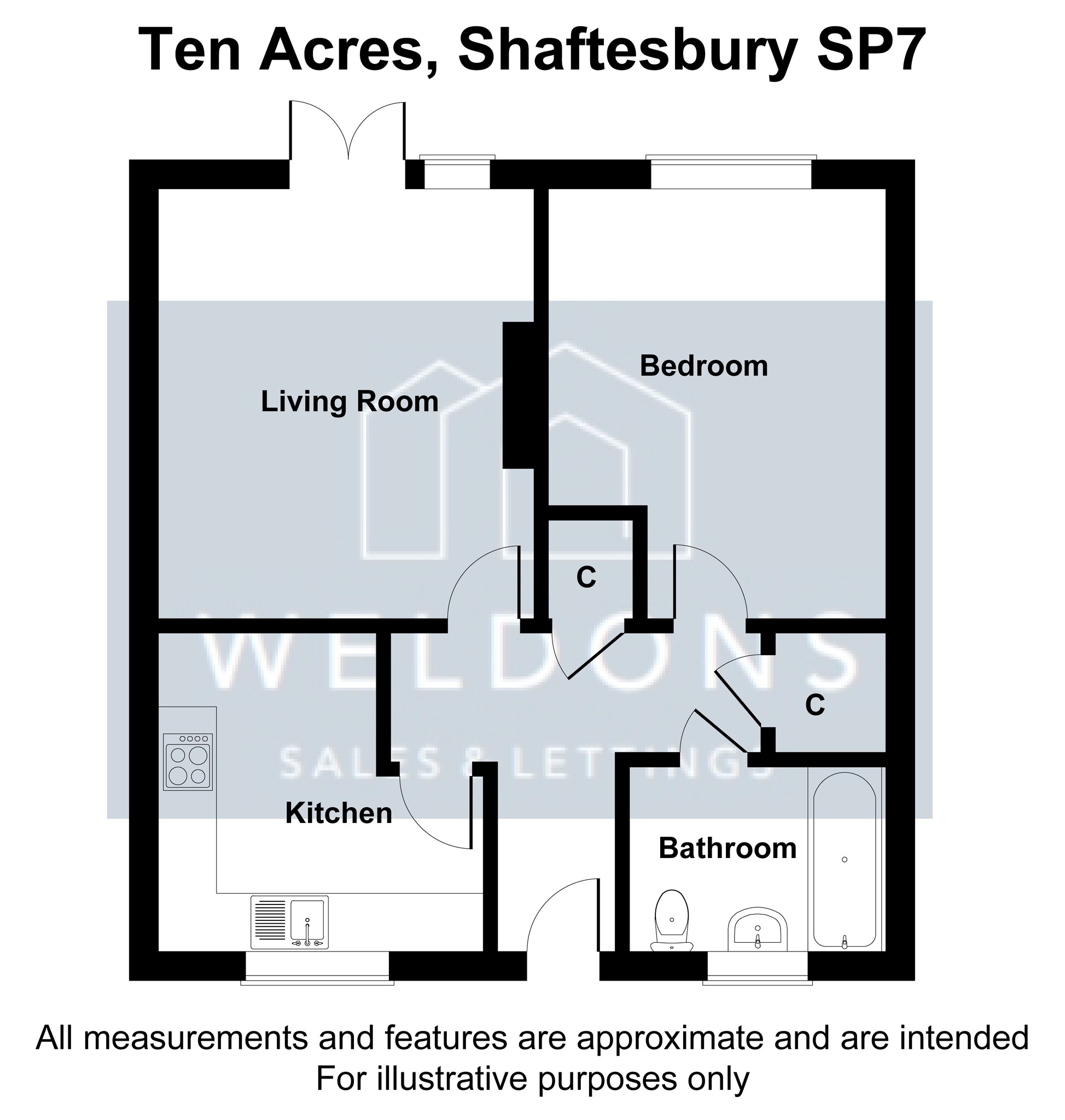 Floorplan for Ten Acres, Dorset, Shaftesbury