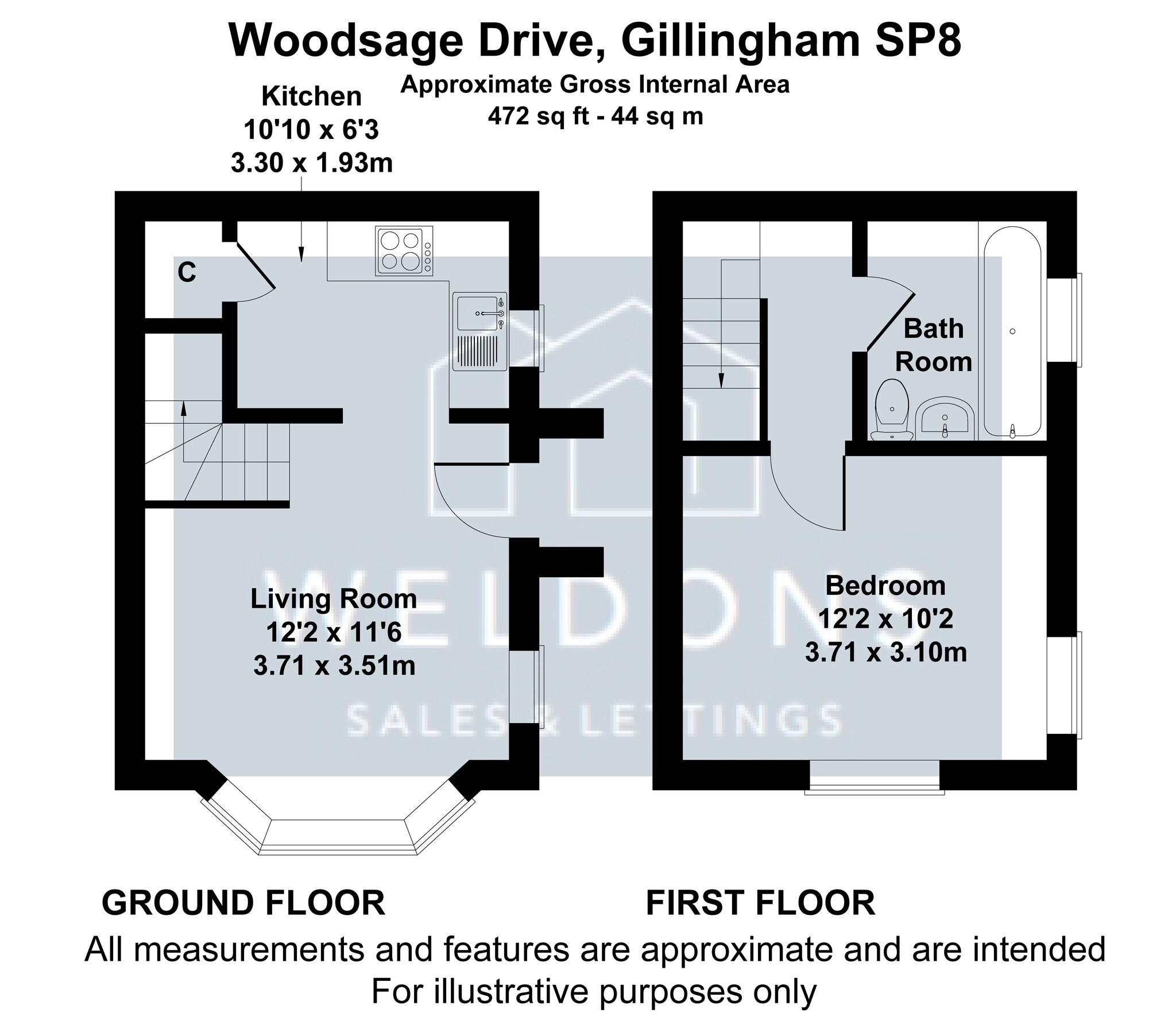 Floorplan for Woodsage Drive, GILLINGHAM