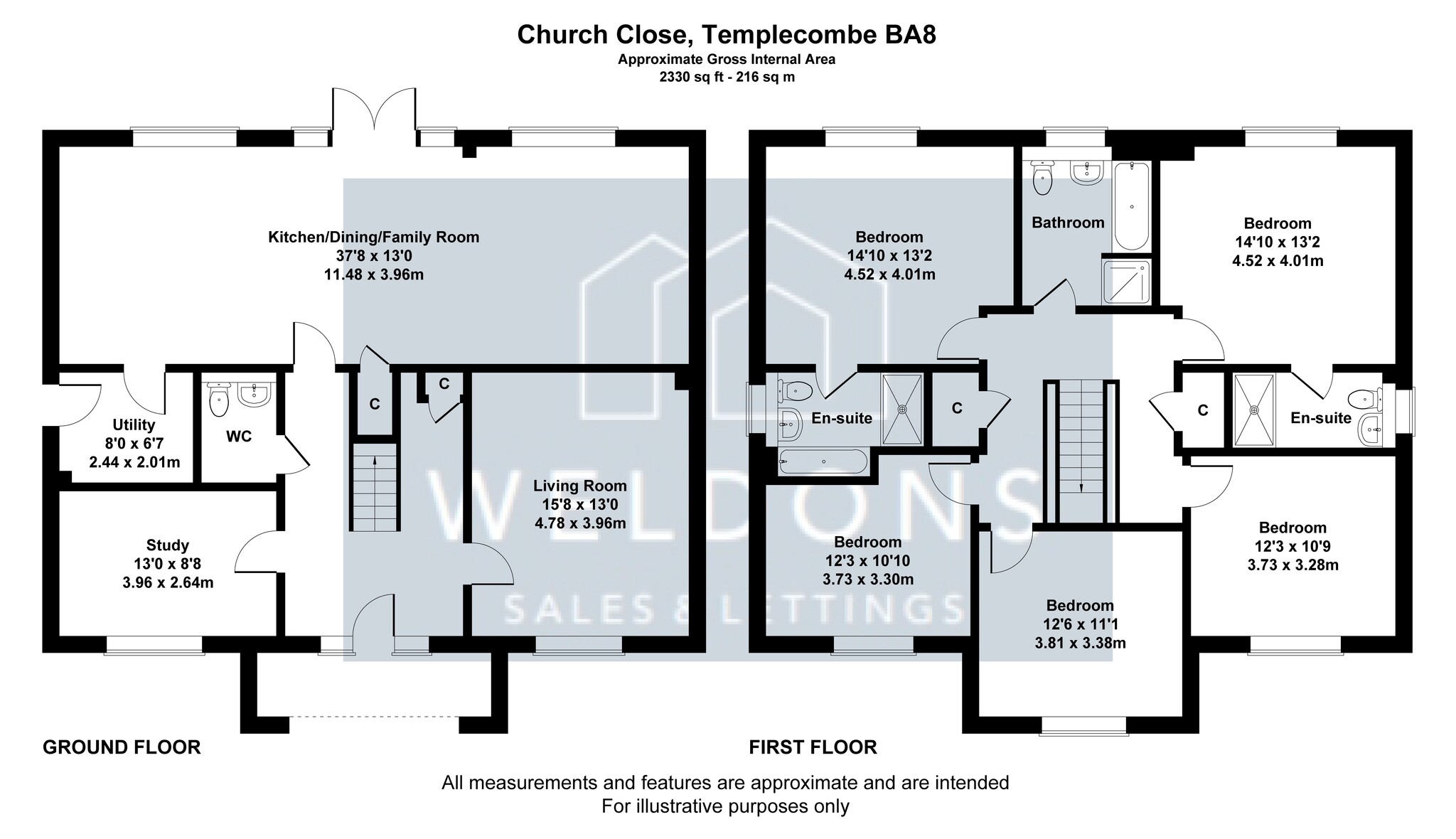 Floorplan for Church Close, TEMPLECOMBE