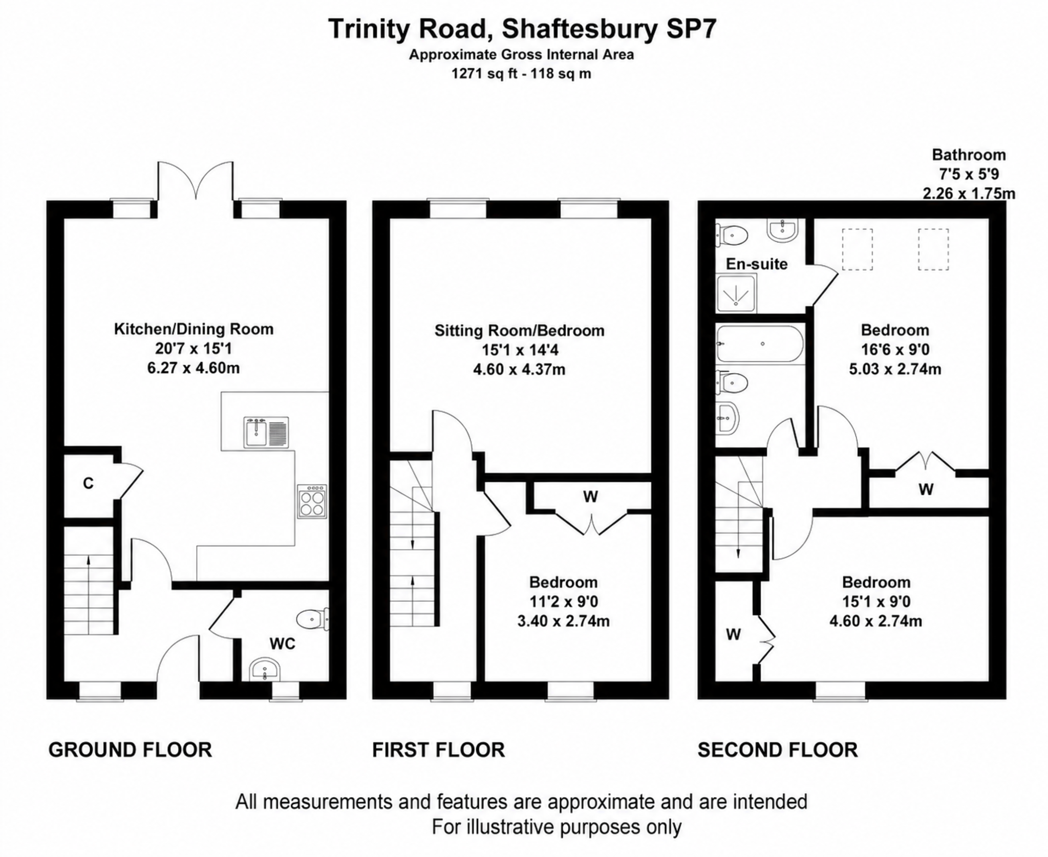 Floorplan for Trinity Road, DORSET, Shaftesbury