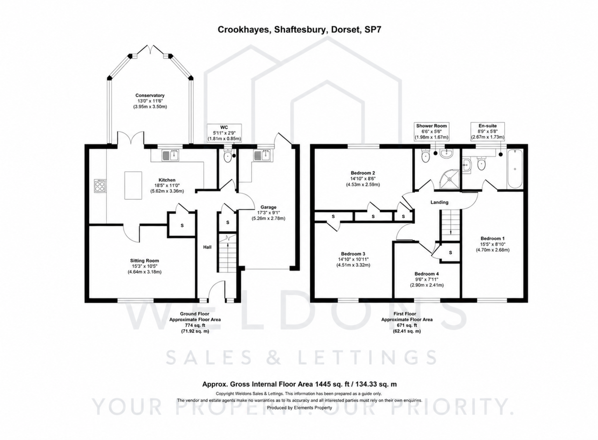 Floorplan for Crookhayes, Dorset, Shaftesbury