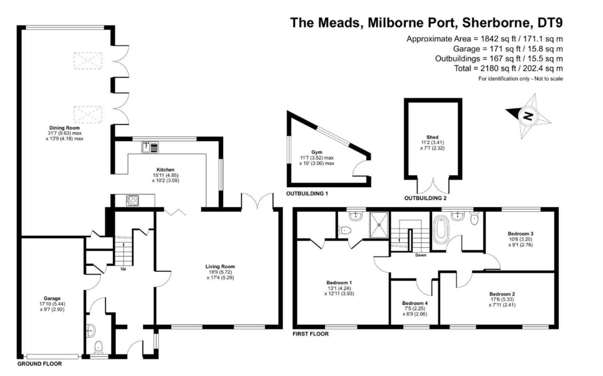 Floorplan for The Meads, Milborne Port, Somerset, Sherborne
