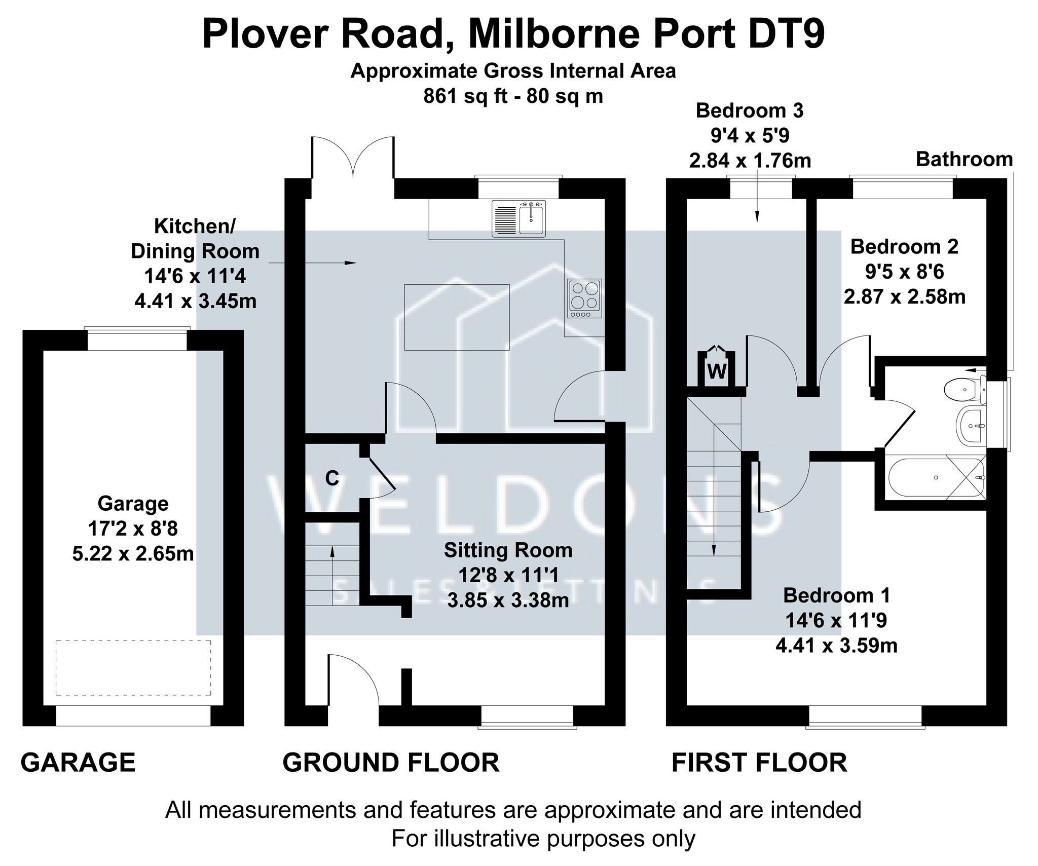 Floorplan for Plover Road, Milborne Port, SHERBORNE