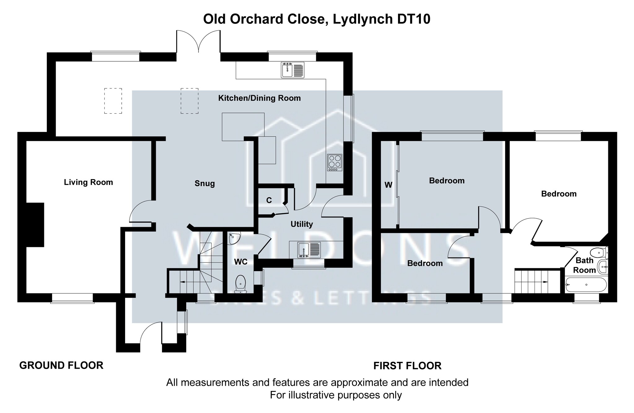 Floorplan for Old Orchard Close, Lydlinch, Dorset, Sturminster Newton