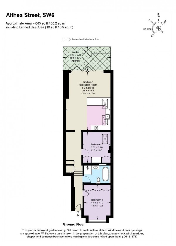 Floorplan for Althea Street, Fulham