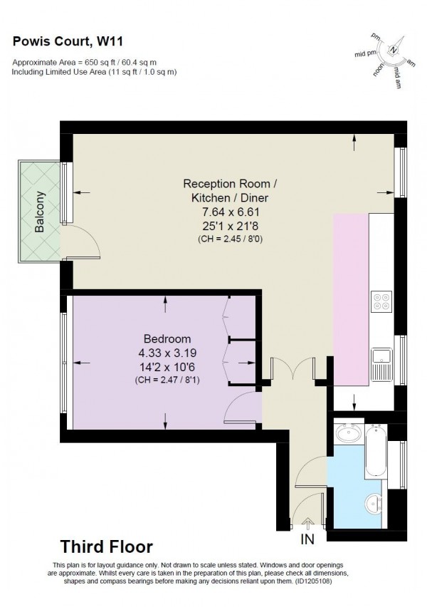 Floorplan for Powis Court, Notting Hill, W11