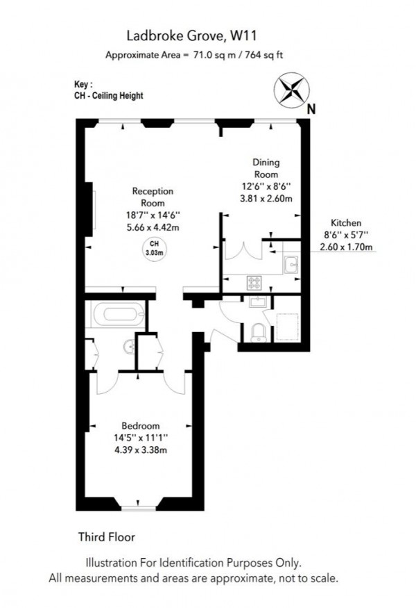 Floorplan for Ladbroke Grove, Notting Hill, W11