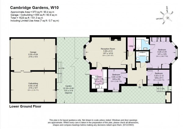 Floorplan for Cambridge Gardens, W10