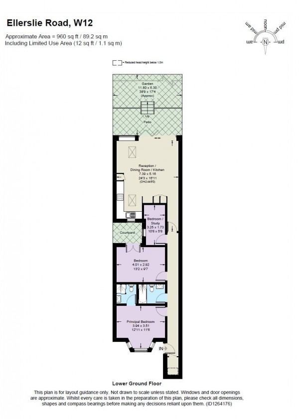 Floorplan for Ellerslie Road, W12