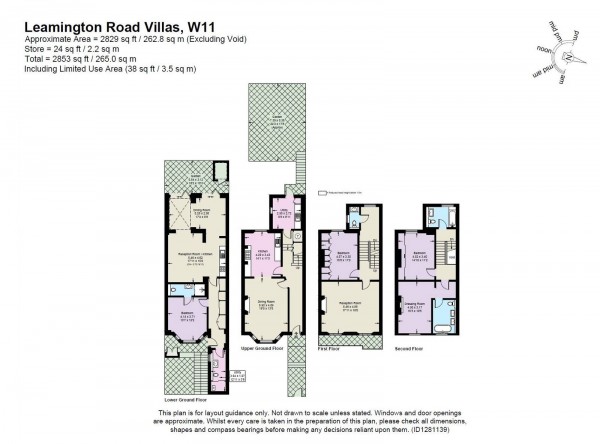 Floorplan for Leamington Road Villas, W11