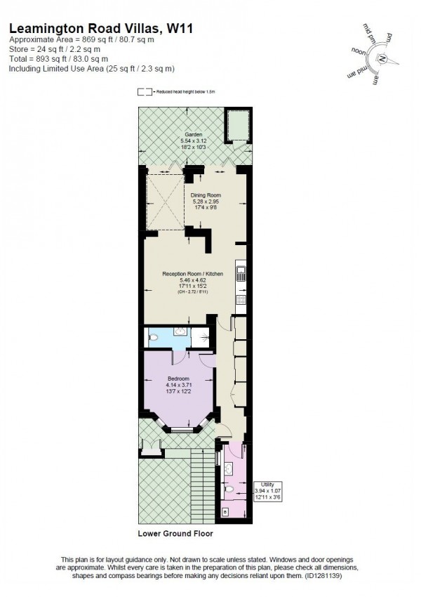 Floorplan for Leamington Road Villas, W11
