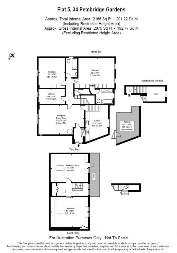 Floorplan for Pembridge Gardens, London, W2
