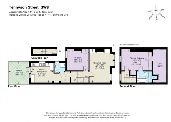 Floorplan for Tennyson Street, Battersea
