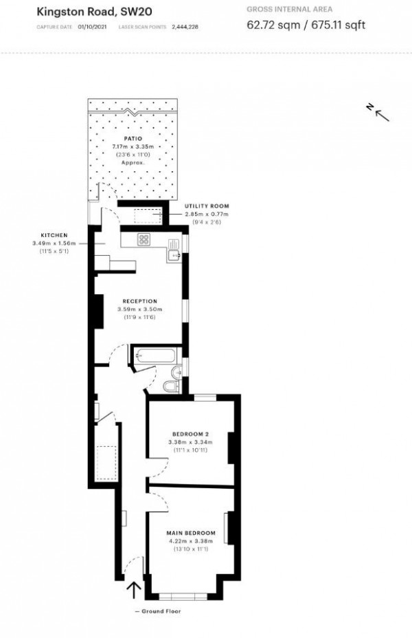 Floorplan for Kingston Road, Wimbledon
