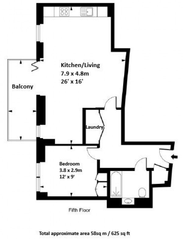 Floorplan for Ram Street, London, SW18 1UB