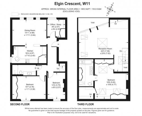 Floorplan for Elgin Crescent, London